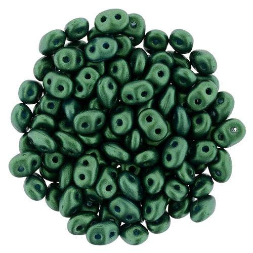 2x4mm MiniDuo EMERALD GOLD SHINE BEADS