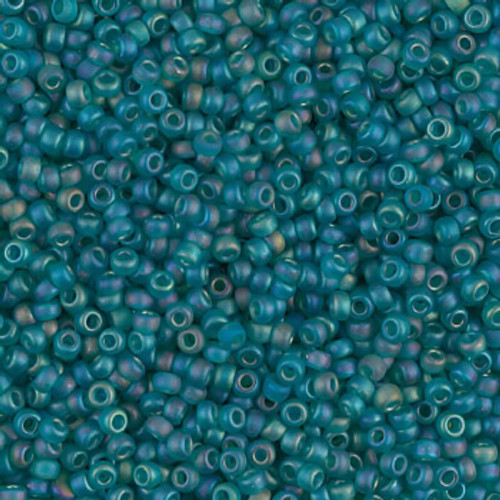 SIZE-11 #2405FR TEAL MATTE AB Miyuki Round Seed Beads