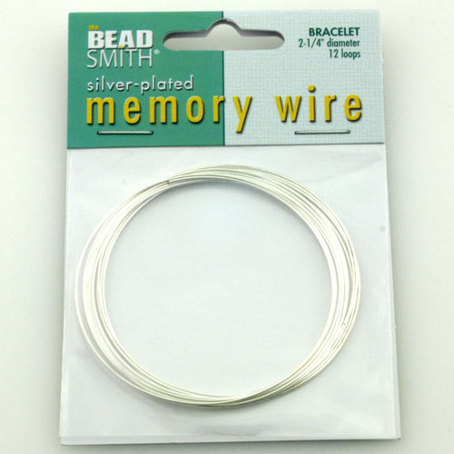 BeadSmith Memory Wire SILVER PLATED 2.25 Diameter