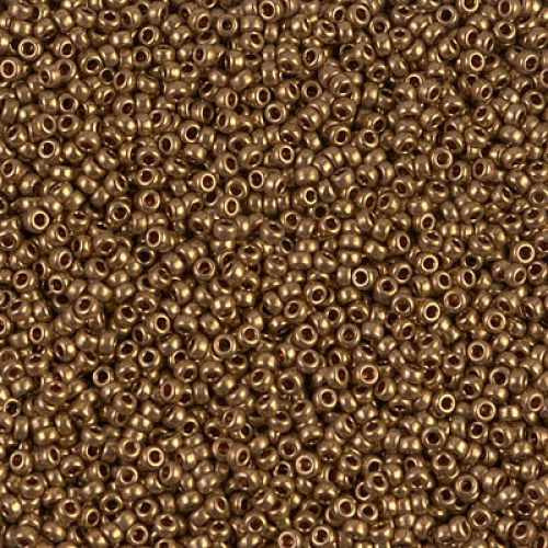 SIZE-15 #457L LT. BRONZE METALLIC Miyuki Round Seed Beads