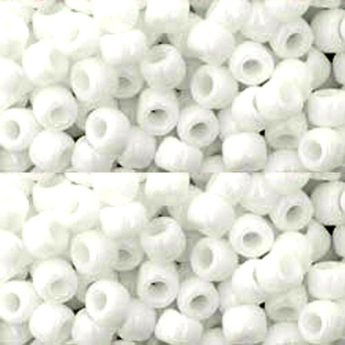 SIZE-8 #41 WHITE OPAQUE Toho Round Seed Beads (20g)