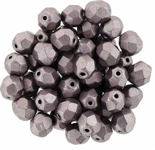 Round 2mm Firepolish Beads SATURATED METALLIC ALMOST MAUVE