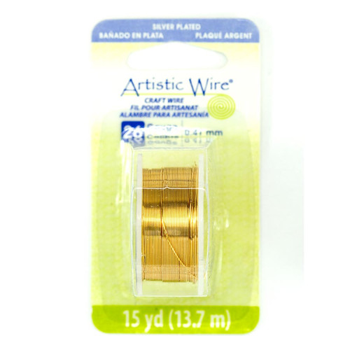 Craft Wire 26 Gauge GOLD PLATED Non-Tarnish 15 Yards by Artistic Wire