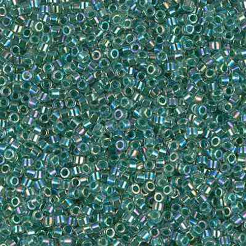 SIZE-11 #DB0060 LIME LINED CRYSTAL AB Delica Miyuki Seed Beads