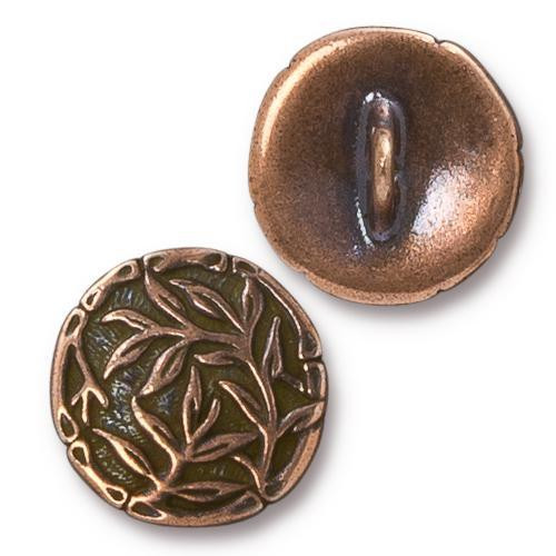 TierraCast Antique Copper Plated BAMBOO BUTTON