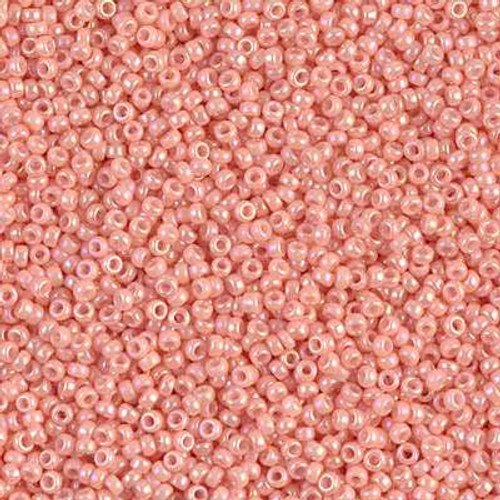 SIZE-15 #596 OPAQUE TEA ROSE LUSTER Miyuki Round Seed Beads