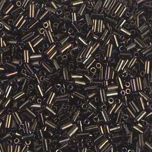 Miyuki Bugle Beads 3mm METALLIC BROWN IRIS