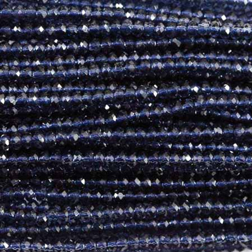 2mm MONTANA BLUE CRYSTAL QUARTZ Micro-Faceted & Coated Gemstone Beads