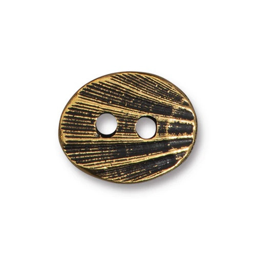 TierraCast Antique Gold Plated OVAL SHELL BUTTON