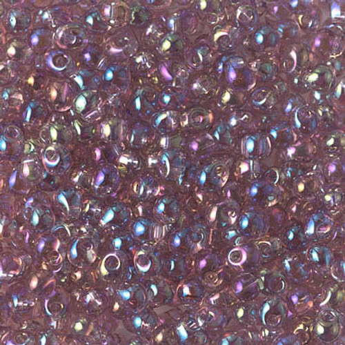 Miyuki TRANSPARENT SMOKY AMETHYST AB 3.4mm Drop Seed Beads