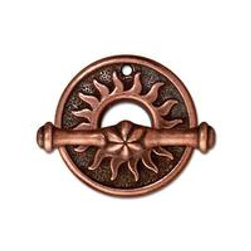 TierraCast 18mm Antiqued Copper Plated DEL SOL TOGGLE CLASP
