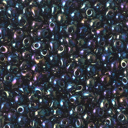 Miyuki METALLIC VARIEGATED BLUE IRIS 3.4mm Drop Seed Beads