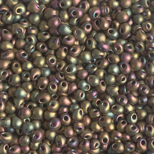 Miyuki MATTE METALLIC KHAKI IRIS 2.8mm Drop Seed Beads