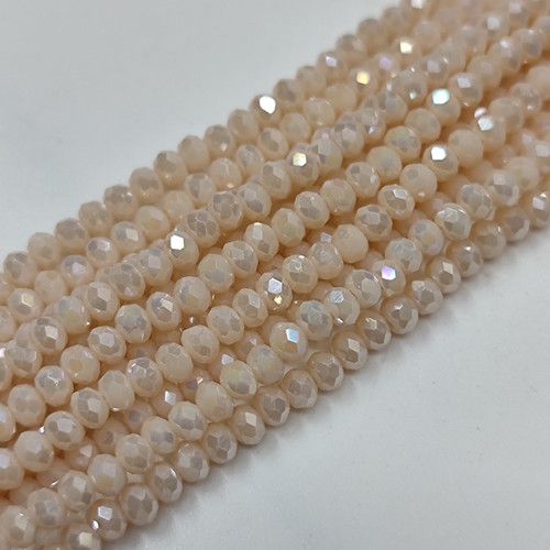 3x2mm CREAM IRIS Chinese Crystal Rondelle Beads