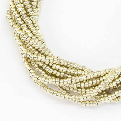 Preciosa Czech Glass Seed Beads 11/0 METALLIC GOLD (6 String Hank)