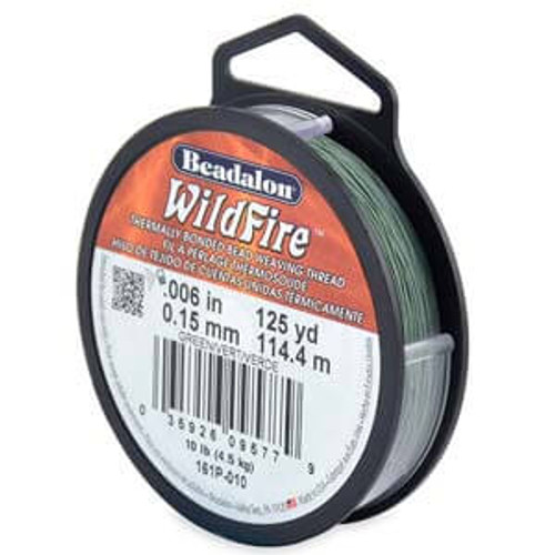 WildFire Beading Thread GREEN 0.006 diameter