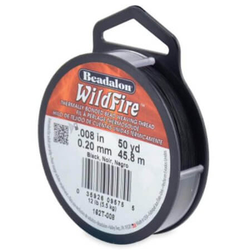 WildFire Beading Thread BLACK 0.008 diameter