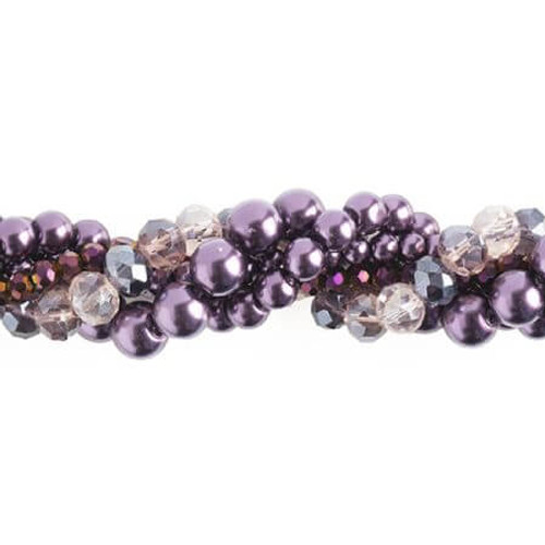 Crystal Lane Twisted Bead Strands Wisteria PURPLE MIX