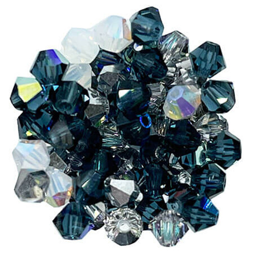 Preciosa Crystal Bicones 4mm STARRY NIGHT Mix