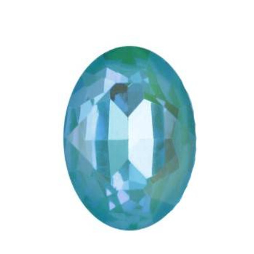 Krakovski Crystal Oval Stone 10x14mm AQUAMARINE AB