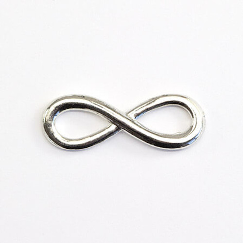Infinity Link 23x8mm SILVER PLATED Connector