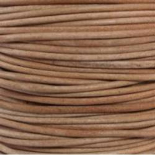 Leather Cord 1.5mm NATURAL Round -10 Meters