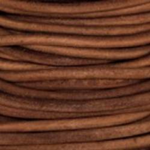 Leather Cord 1.5mm NATURAL LT. BROWN Round -10 Meters