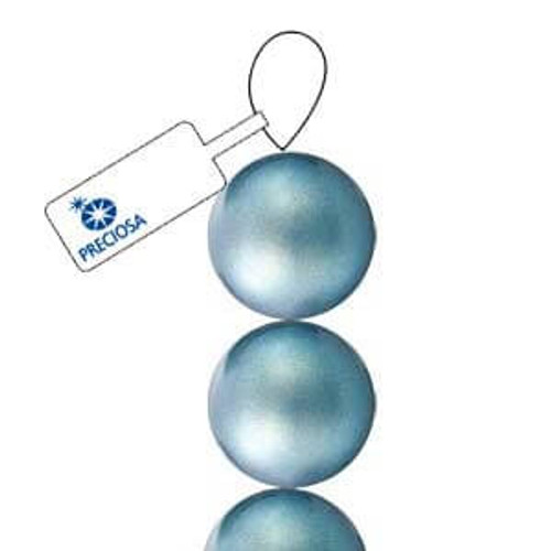 Preciosa Maxima 6mm Round PEARLESCENT BLUE Pearls