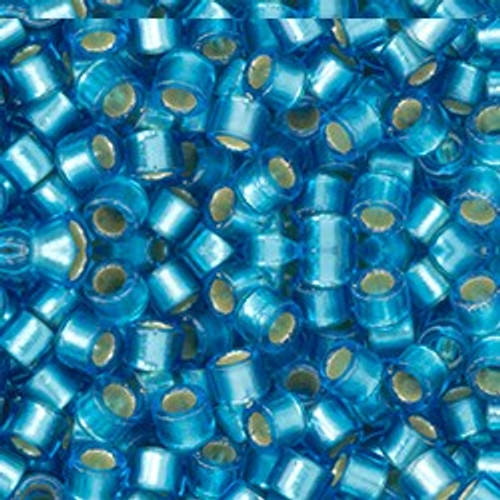 Toho AIKO 11/0 Seed Beads FROSTED SILVER-LINED AQUAMARINE