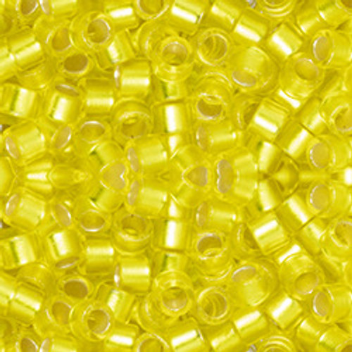 Toho AIKO 11/0 Seed Beads FROSTED SILVER-LINED LEMON