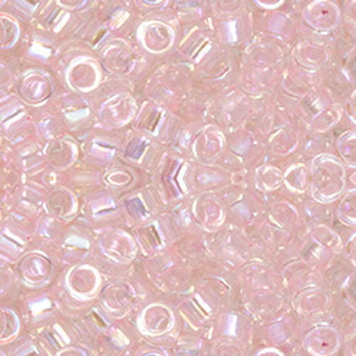 Toho AIKO 11/0 Seed Beads TRANSPARENT LT ROSALINE RAINBOW