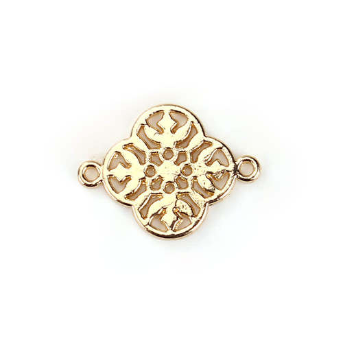 Link FLOWER CONNECTOR 20x15mm Gold Plated