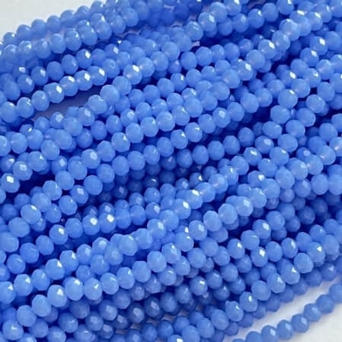 Chinese Crystal Rondelle Beads 3x2mm DK. AIR BLUE OPAL