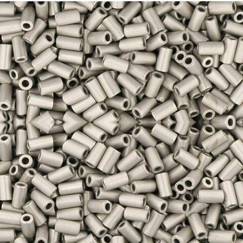 Toho BUGLE Seed Beads 3mm METALLIC FROSTED ANTIQUE SILVER