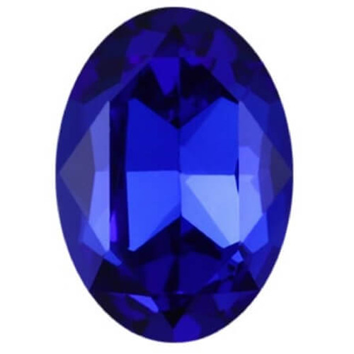 Krakovski Crystal Oval Stone 10x14mm CAPRI BLUE