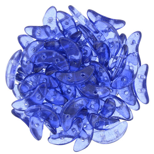 2-Hole Crescent Beads SNORKEL BLUE