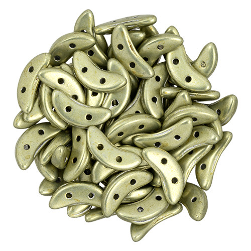 2-Hole Crescent Beads SATURATED METALLIC LIMELIGHT