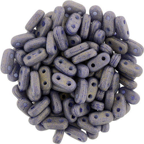 2-Hole Bar Beads 6x2mm CzechMates PACIFICA ELDERBERRY