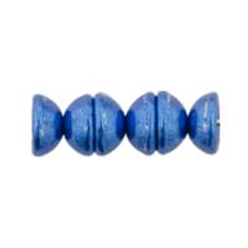 TEACUP 2x4mm Czech Glass Beads SATURATED METALLIC GALAXY BLUE