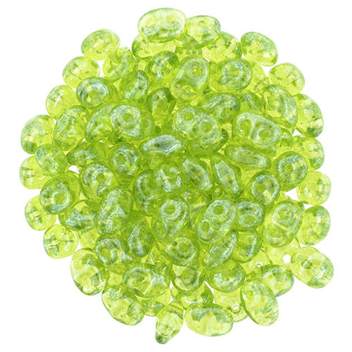2-Hole SUPERDUO 2x5mm Czech Glass Seed Beads LUSTER OLIVINE