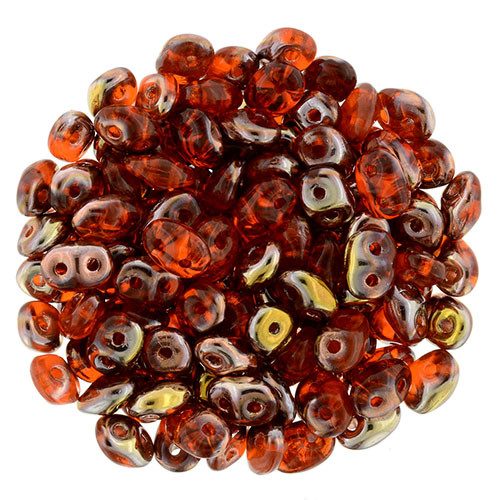 2-Hole SUPERDUO 2x5mm Czech Glass Seed Beads APOLLO HYACINTH