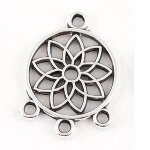 Link DREAM CATCHER CONNECTOR 19x14mm Antique Silver Plated