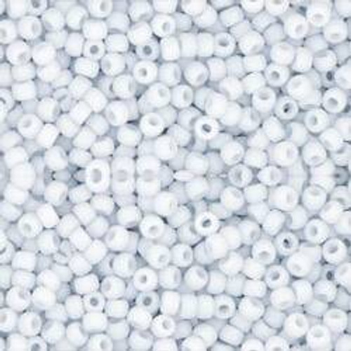 Toho ROUND 11/0 Seed Beads OPAQUE PASTEL FROSTED LT GRAY