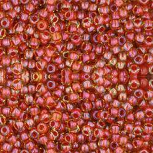 Toho ROUND 11/0 Seed Beads JONQUIL BRICK RED LINED