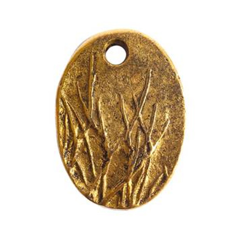 NUNN DESIGN Charm Small Meadow Grass Antique Gold Plated