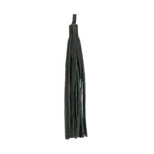 Leather Cord Small BLACK Nappa Leather Tassel