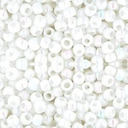 Toho ROUND 8/0 Seed Beads OPAQUE RAINBOW WHITE