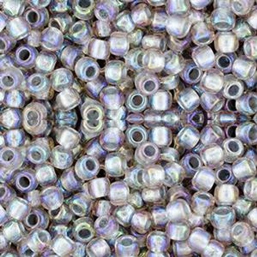 Toho ROUND 8/0 Seed Beads SILVER LINED GRAY RAINBOW