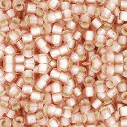 Toho ROUND 8/0 Seed Beads SILVER LINED FROSTED ROSALINE