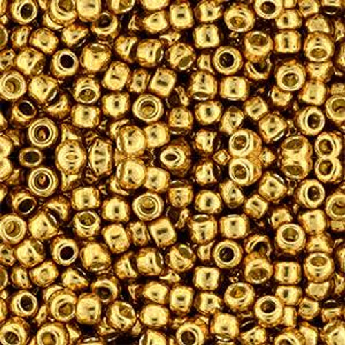 Toho ROUND 8/0 Seed Beads PERMAFINISH GALVANIZED OLD GOLD